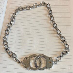 Stylish Silver handcuff necklace